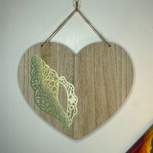 custom designed sage and lemon colored sea shell chalkboard wall hanging